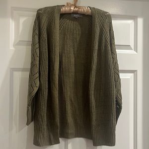 Olive green cardigan